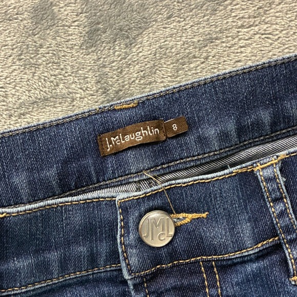 J.‎ McLaughlin Twisted Hem Denim Cropped Jeans Women's 8 Raw Hem - Picture 4 of 8